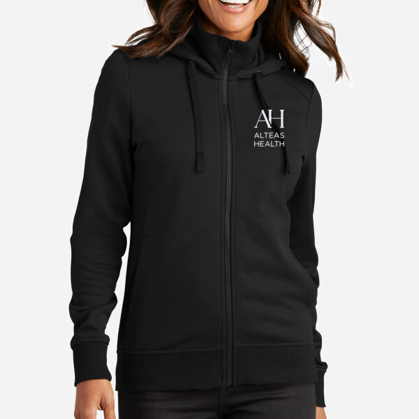 Ladies Smooth Fleece Hooded Jacket Thumbnail